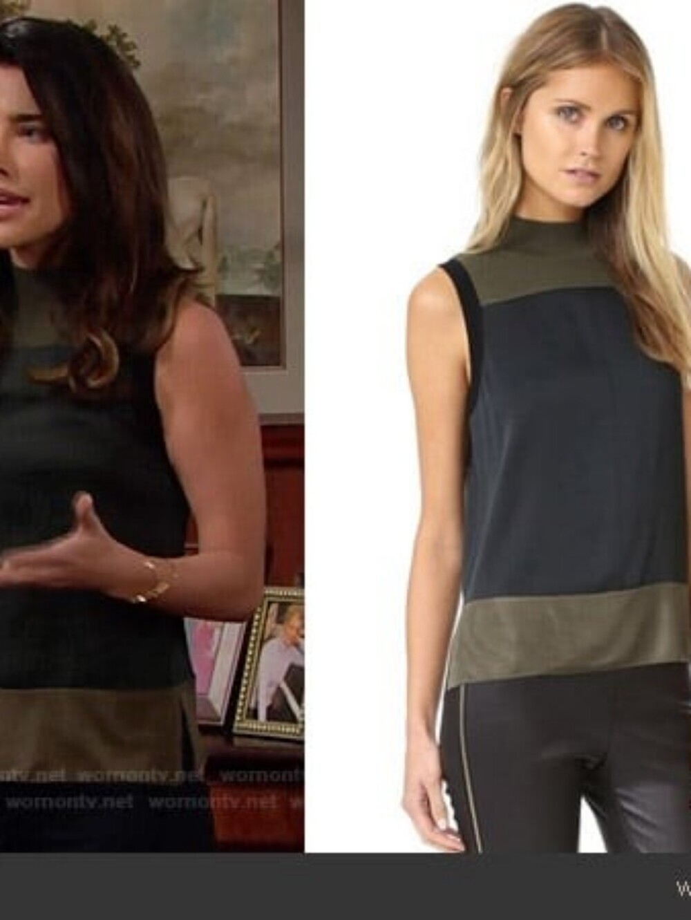 Rag & Bone Vivienne Colorblock Mockneck Sleeveless Minimalist Knit Designer Tank